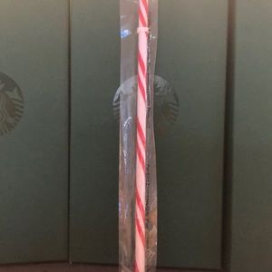 Starbucks candy cane cold cup straw